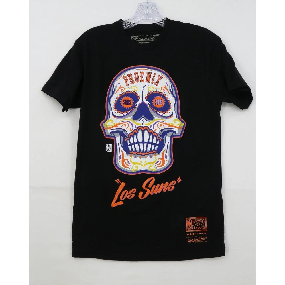Mitchell & Ness Phoenix Los Suns Sugar Skull TShirt NBA Hardwood Classic Black S